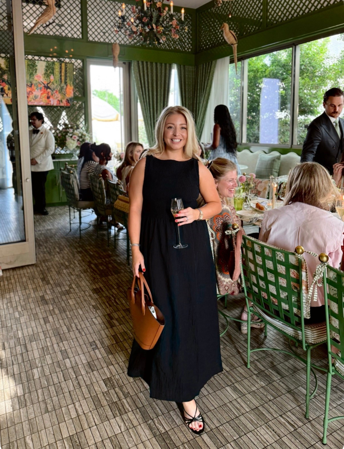 Hill House Cosmic Dress is Black. Fits oversized - if you’re between sizes then size down: Wearing a small but should have sized down to an xs 

#LTKgrwm #LTKMidsize #LTKPetite