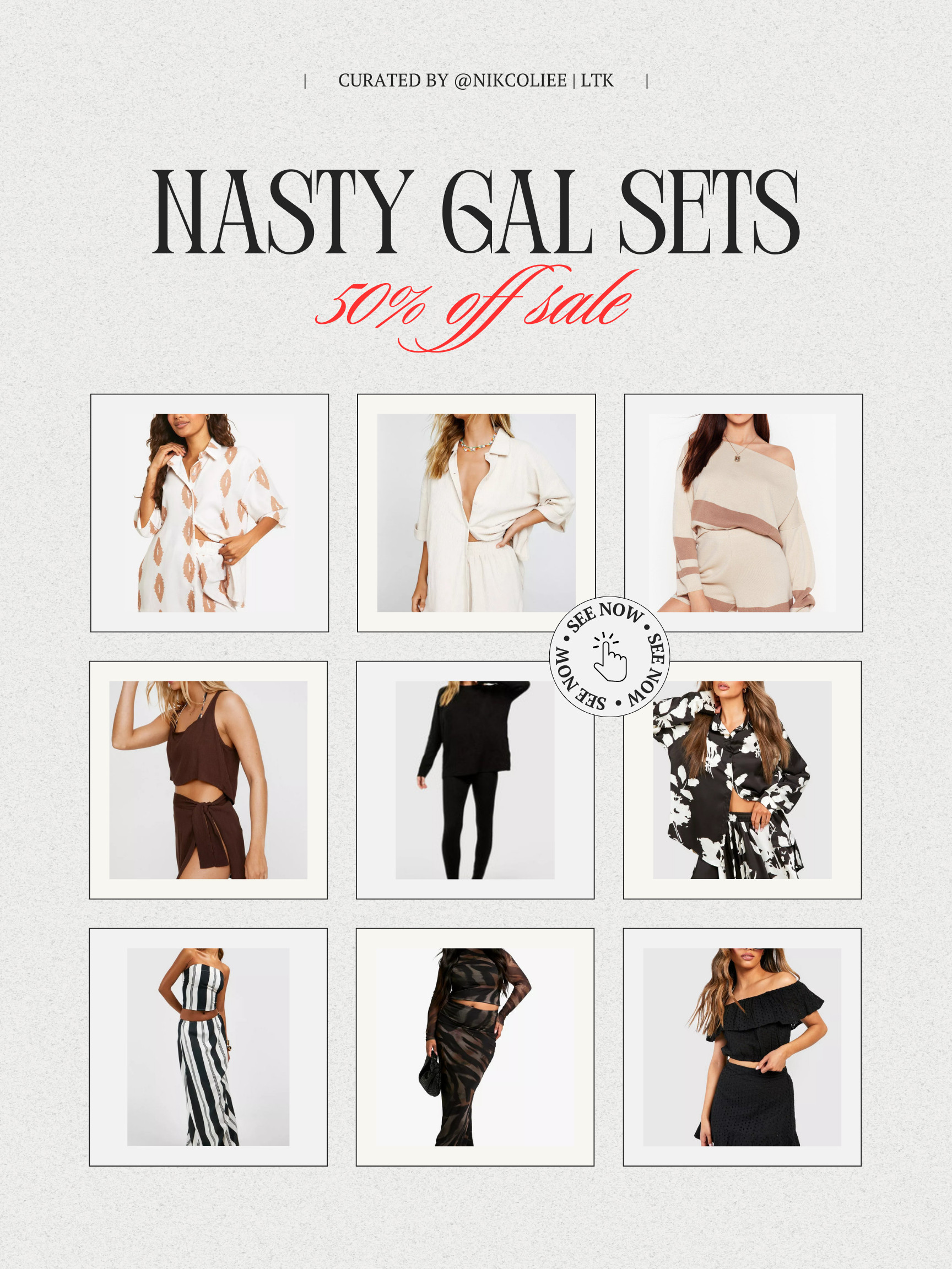 These two piece sets and more are currently 50% off at NastyGal 

 #LTKSpringSale #LTKSeasonal #LTKSaleAlert