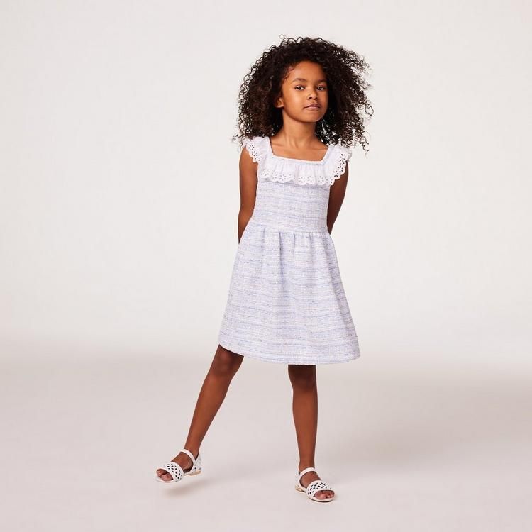 Eyelet Trim Boucle Dress | Janie and Jack