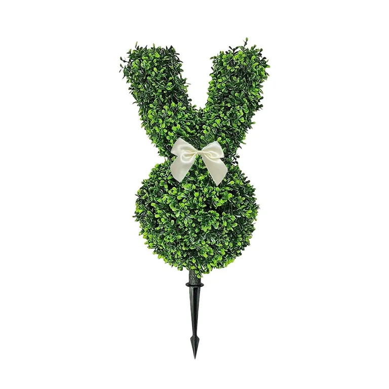 Eqslft Easter Garden Realistic Rabbit Stake , 23.6 Inch Faux Rabbit Shaped Artificial Greenery Po... | Walmart (US)