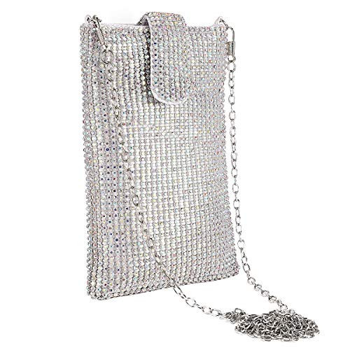 Evening Handbags Clutch Purses for Women Crystal Rhinestone Small Crossbody Bag Cell Phone Purse Wallet in ABcolour | Amazon (US)