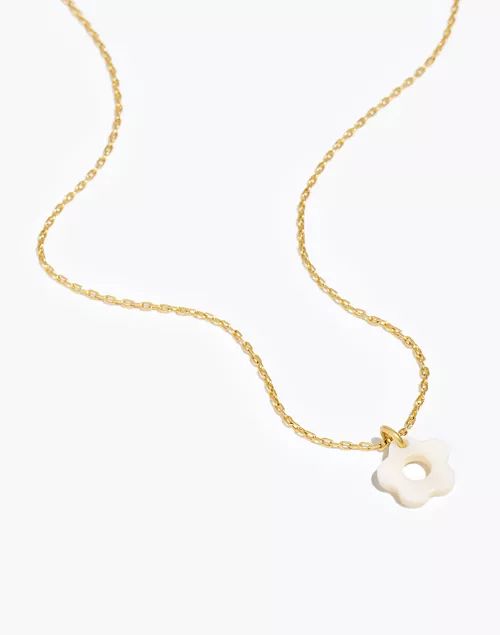 Retro Daisy Mother of Pearl Pendant Necklace | Madewell