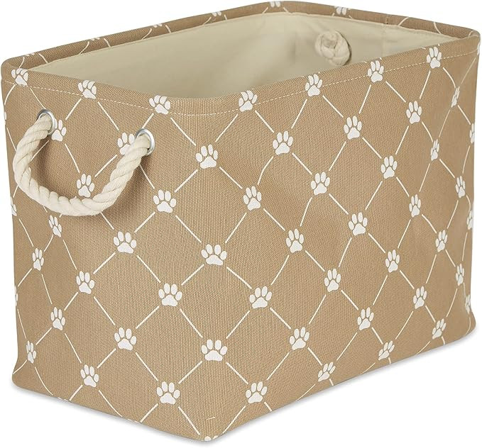 Bone Dry Pet Storage Paw and Bone, Trellis Collection, Medium Rectangle, 16x10x12, Taupe | Amazon (US)