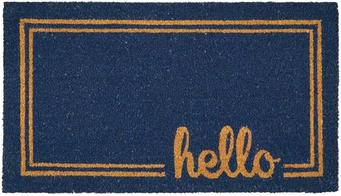 Amazon.com : mDesign Rectangular Coir and Rubber Entryway Welcome Doormat with Natural Fibers for... | Amazon (US)