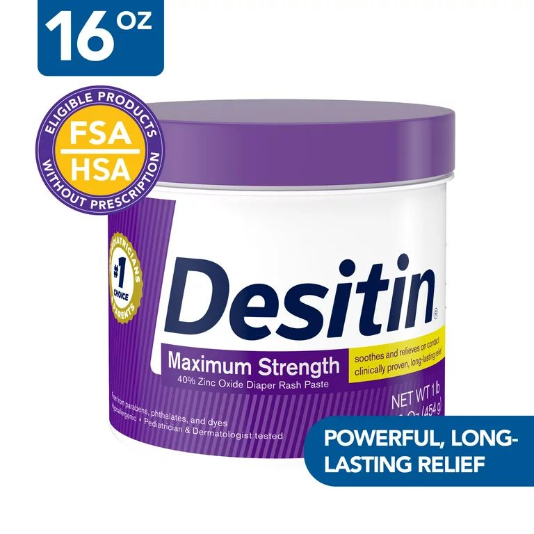 Desitin Maximum Strength Baby Diaper Rash Cream with Zinc Oxide, 16 oz | Walmart (US)