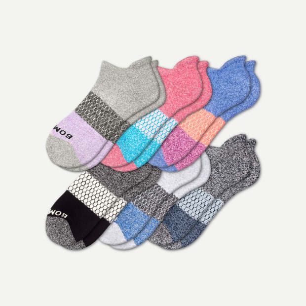 Women's Tri-Block Marl Ankle Sock 6-Pack | Bombas Socks