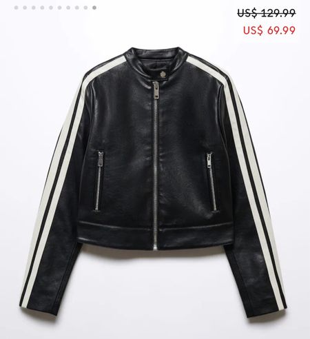 LOVE this black leather jacket! So cute! 

#LTKsalealert #LTKfindsunder100 #LTKSeasonal