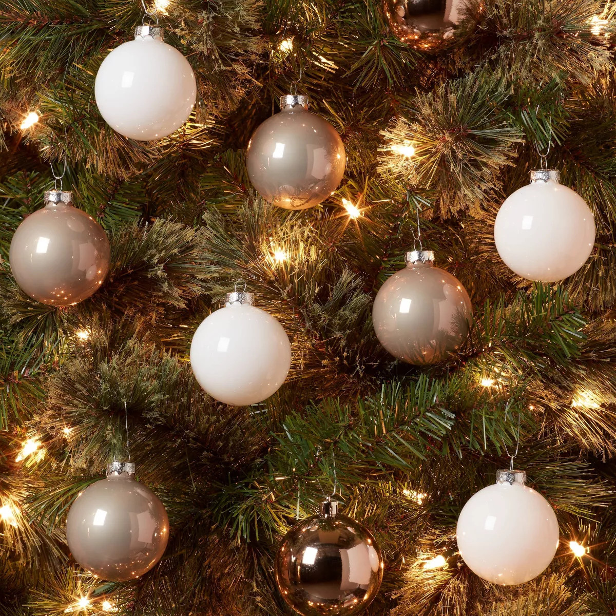 9pc Glass Round Christmas Tree Ornament Set - Wondershop™ | Target