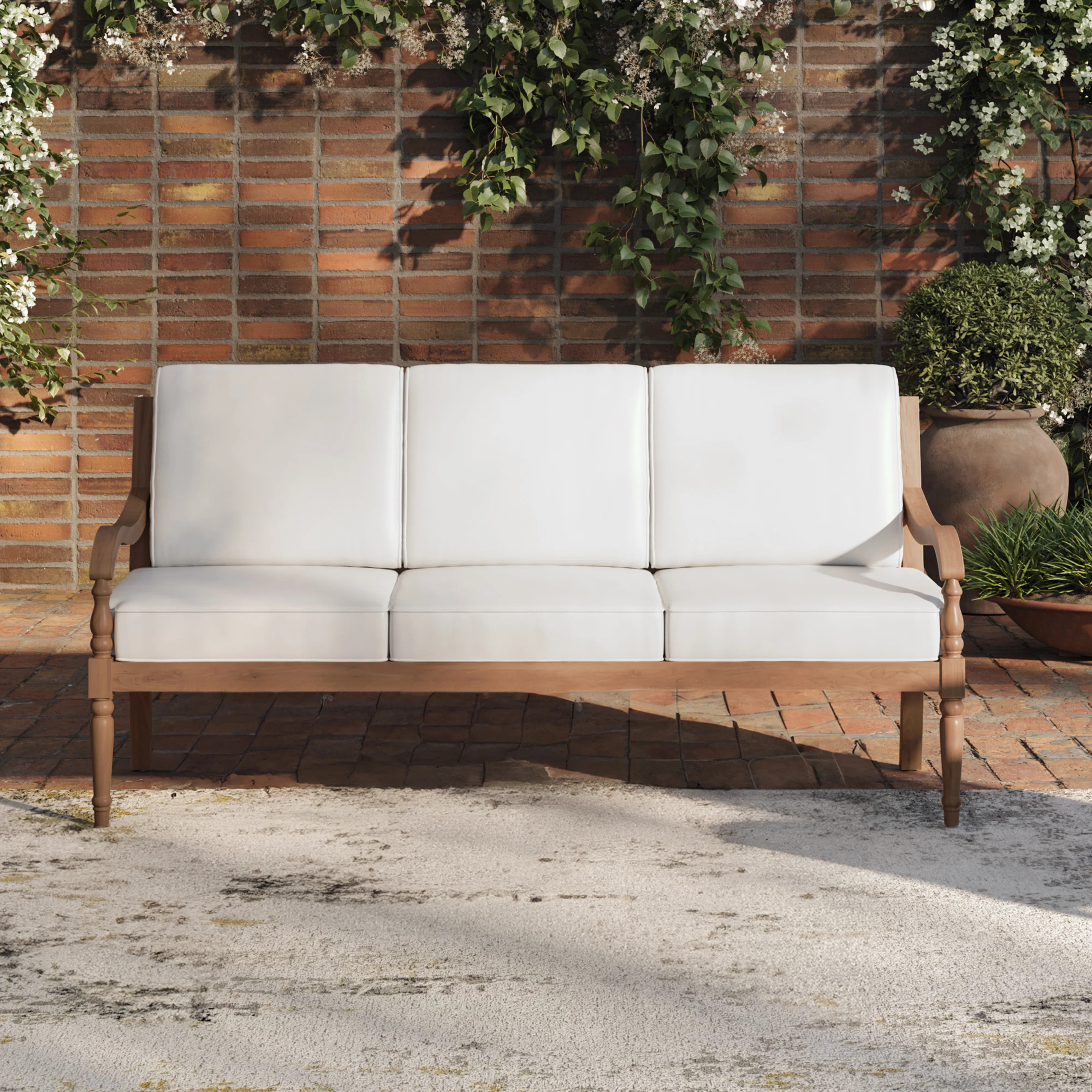 Breger Wood Patio Sofa | Wayfair North America
