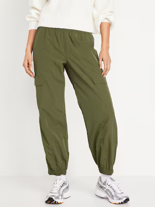 High-Waisted Ankle-Zip Cargo Jogger Pants | Old Navy (US)