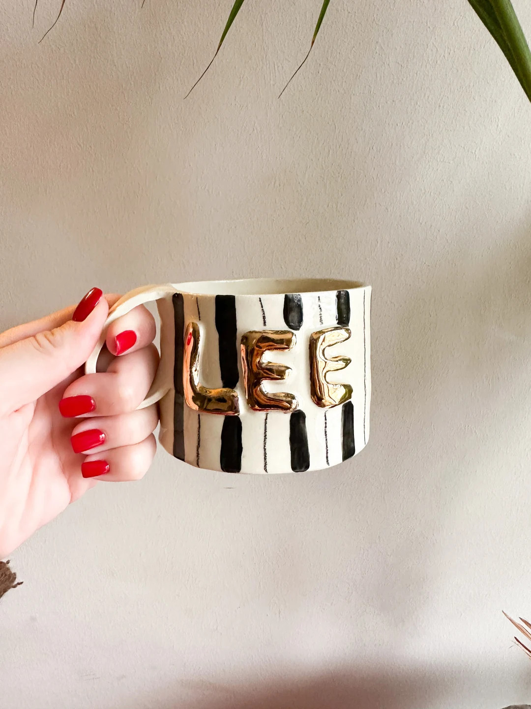 Custom Design Name Ceramic Handmade Pottery Mug Craft Gift Idea Coffee Cup Gift for Her Unique Pe... | Etsy (US)