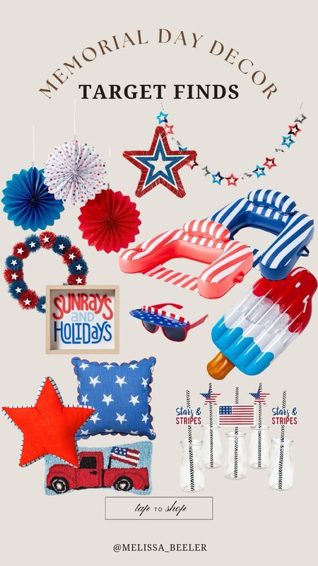 Memorial Day decor from Target!🇺🇸

Memorial Day decor. Red white and blue. Fourth of July decor. Pool floats. 

#LTKSwim #LTKHome #LTKSeasonal