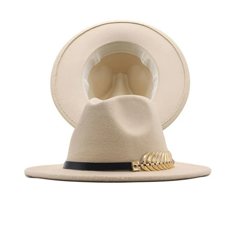 ZHENHONG Cowboy Hat for Women Womens Classic Wide Floppy Panama Belt Buckle Wool Fedora Casual Ha... | Walmart (US)