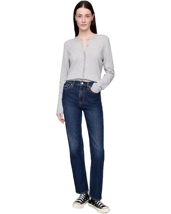 Gap Womens High Rise 90s Straight Fit Denim Jeans | Amazon (US)