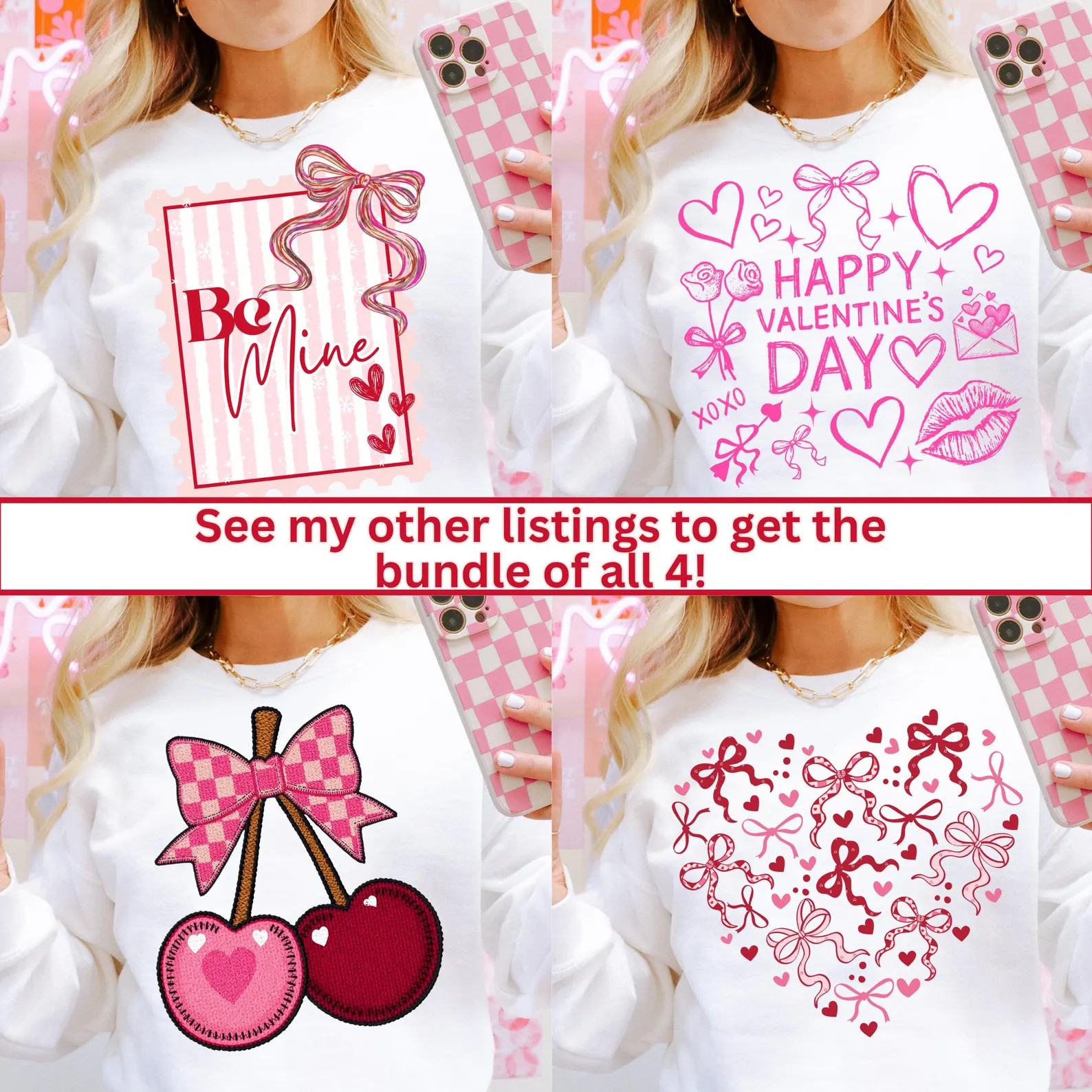 Coquette Valentines Postage Stamp PNG,  Be Mine Valentines Heart Png, Preppy Painted Bow Valentin... | Etsy (US)