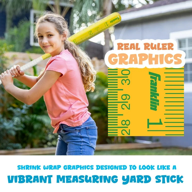 Franklin Sports Sweet Swings Kids Yard Stick Bat and Ball Set, Plastic Bat and Ball, 30 Inches, A... | Walmart (US)