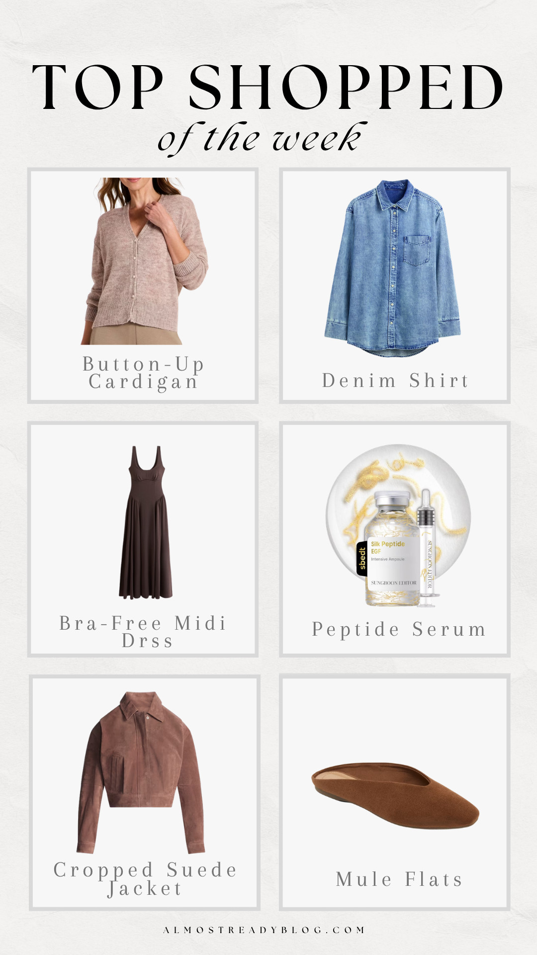 This week’s top shopped ✨ 

Top sellers, watchnow, new arrivals, jacket, fall outfits, midi dress, Amanda west, almost_readyblog #LTKootd 

 