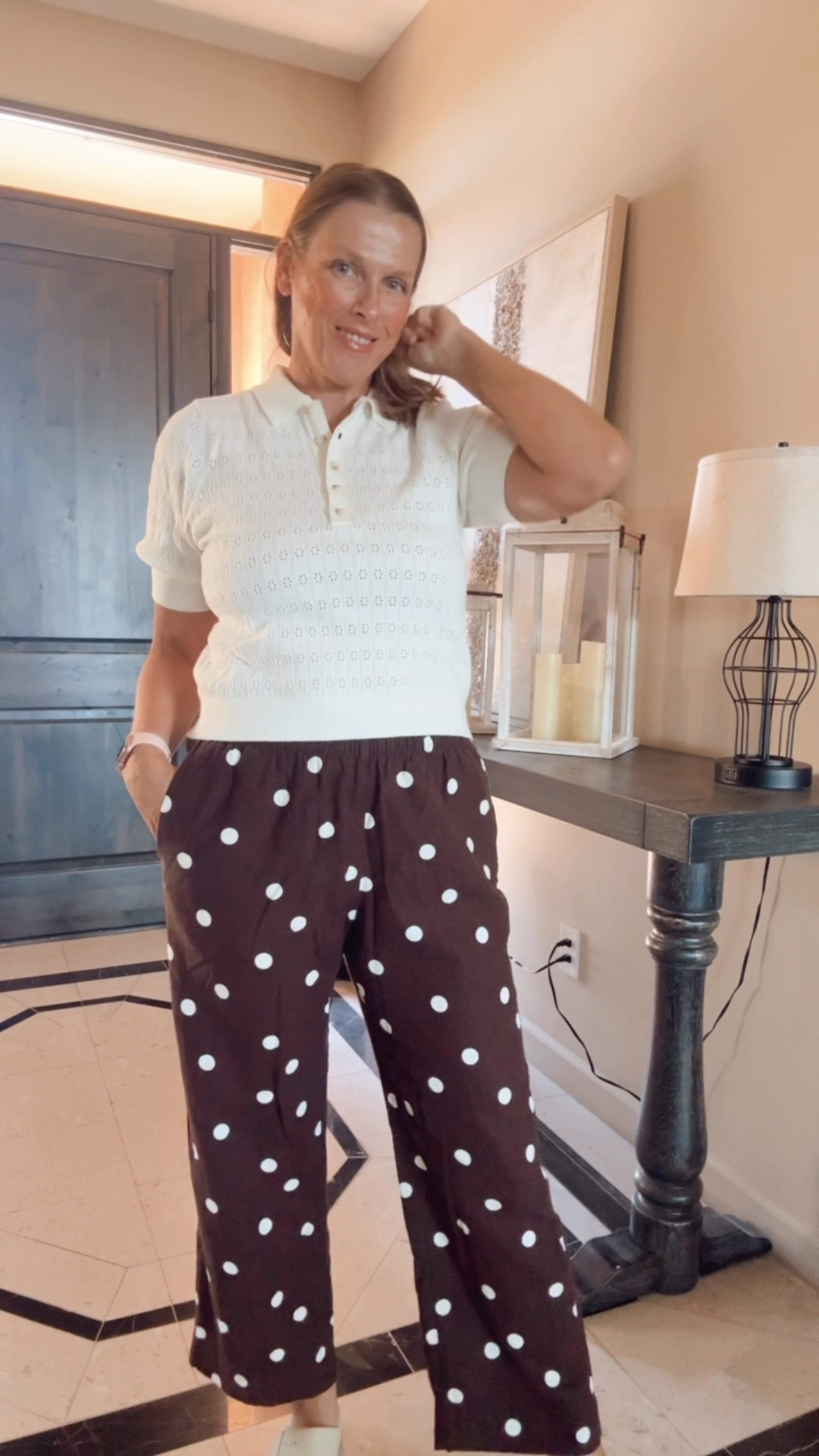 Cute , fun on trend look

Polka dot pants, spring outfit, linen pants, summer outfit, trending look, effortless casual look, mom outfit, vacation outfit, on trend, 

#LTKTravel #LTKOver40 #LTKootd