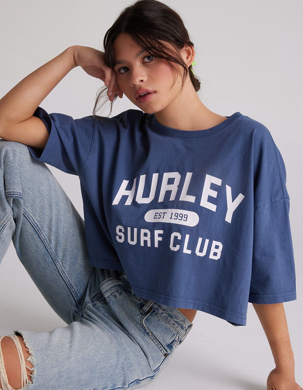 HURLEY Surf Club Womens Boyfriend Crop Tee | Tillys