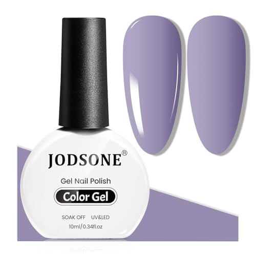 JODSONE Muted Purple Gel Nail Polish 10ml Soak Off LED Nail Polish Muted Purple Nail Color Salon Quality Long-Lasting Low Odor Need U V Lamp Curing | Amazon (US)