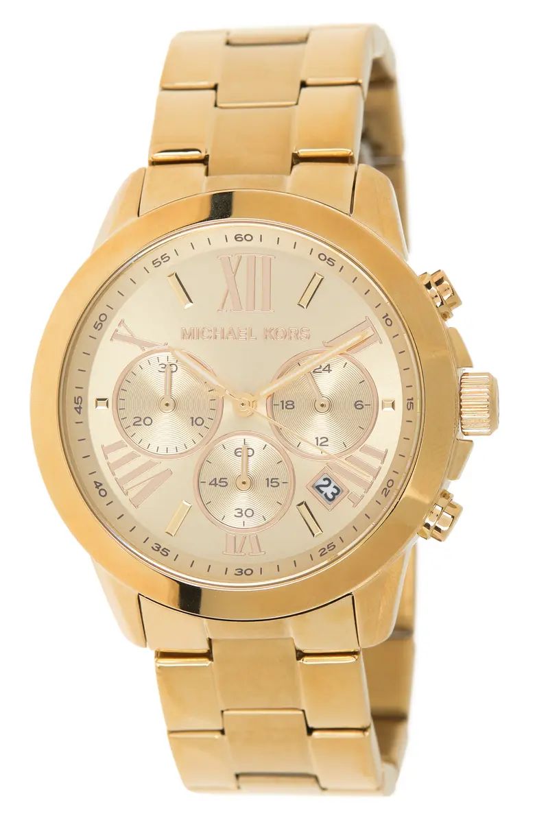 Women's Brynn Chronograph Gold IP Bracelet Watch, 40mm | Nordstrom Rack