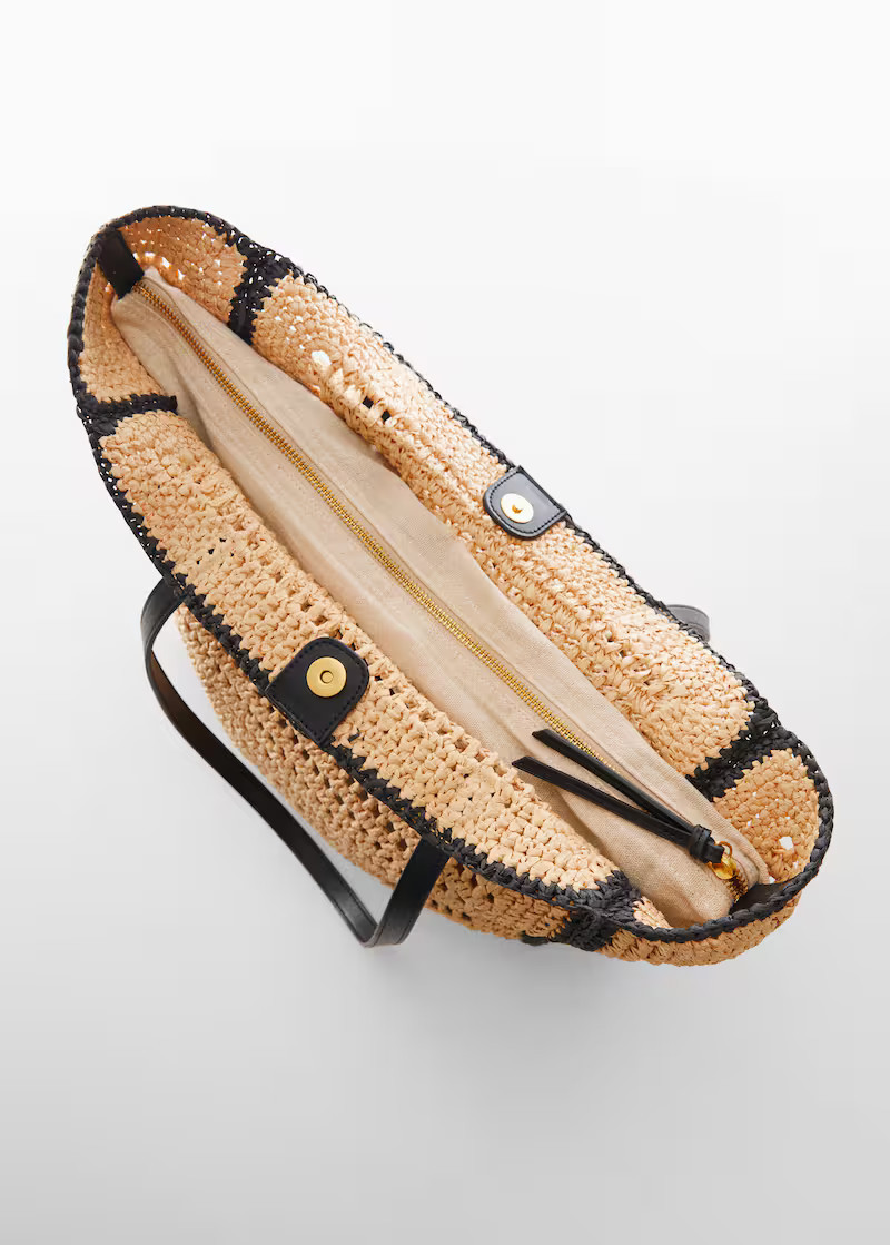 Natural fibre shopper bag -  Women | Mango United Kingdom | MANGO (UK)