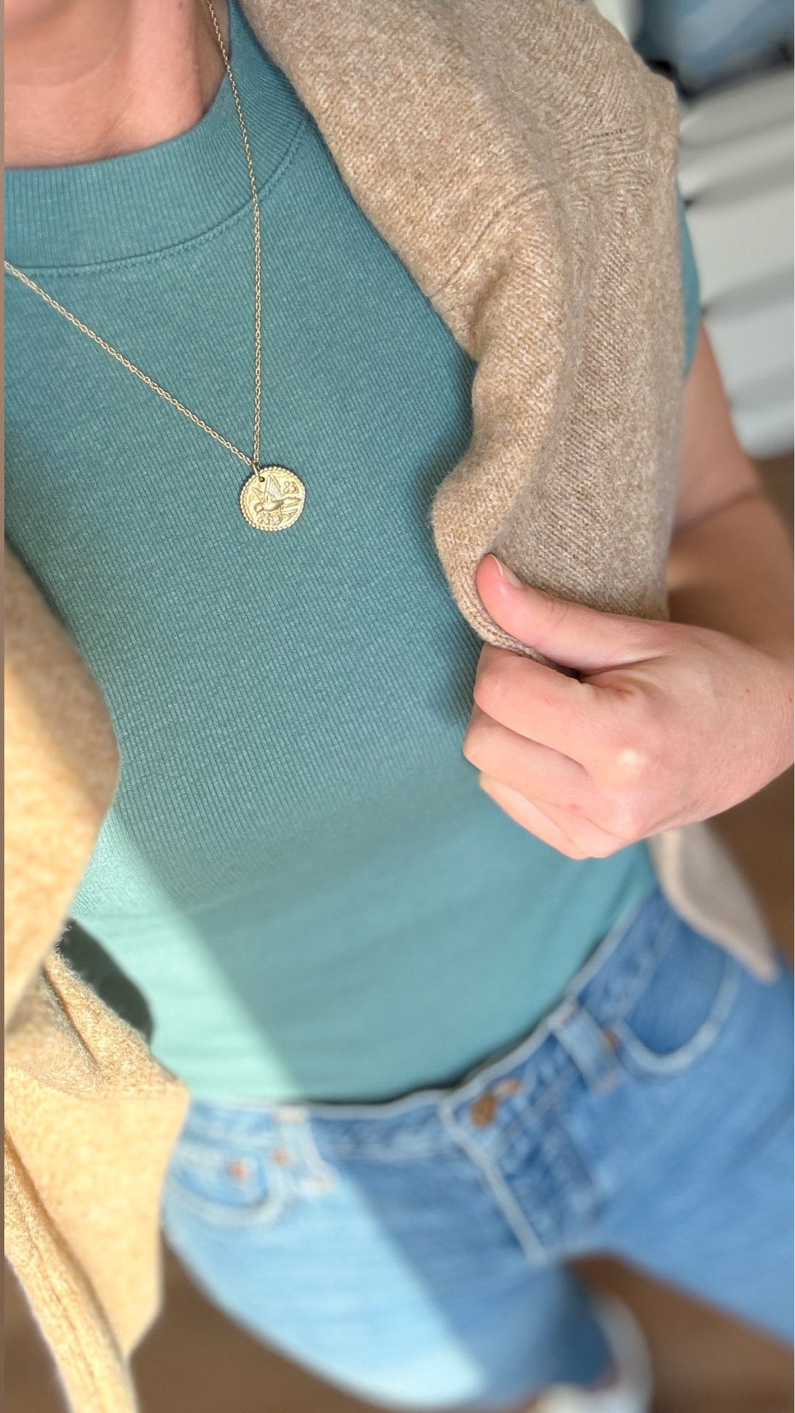 $8 Ribbed Tee & $25 Sweater from Target🎯 Plus 25% off my coin necklace today!

Love both of these so much! The ribbed tee comes in 15 color options, and is great for layering! Tuck it into a skirt, jeans, pants, anything. 

And the sweater is super soft, not itchy, feels like cashmere at a fraction of the price! 

Both pieces fit TTS. Wearing a S in tee and XS in sweater.

Target style, fall fashion, affordable style, mom outfit, sale alert, classic style 

#LTKSeasonal #LTKSaleAlert #LTKFindsUnder50
