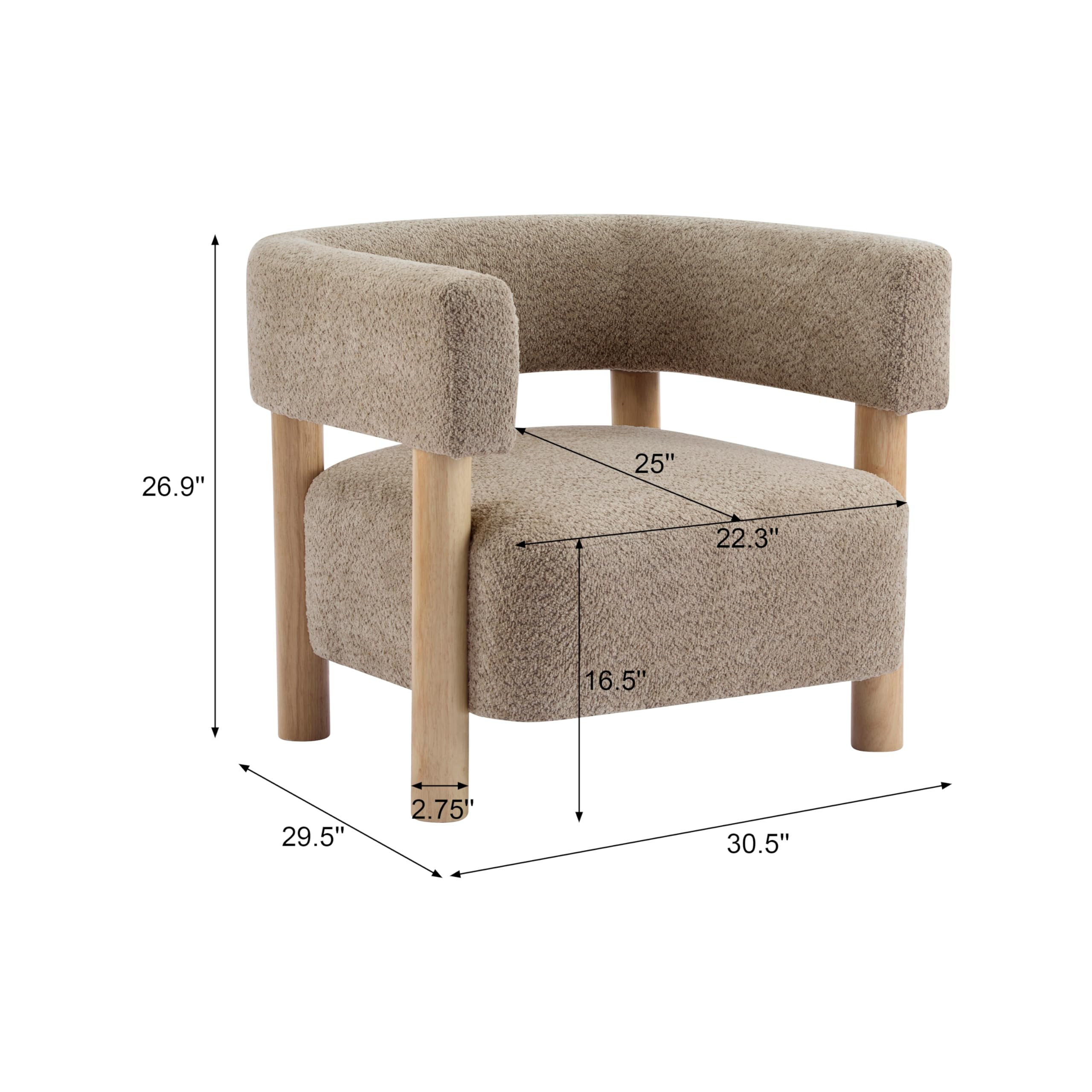 Christopher Knight Home Carly Low Profile Accent Chair, Round Backrest Side Chair, Living Room Ar... | Amazon (US)