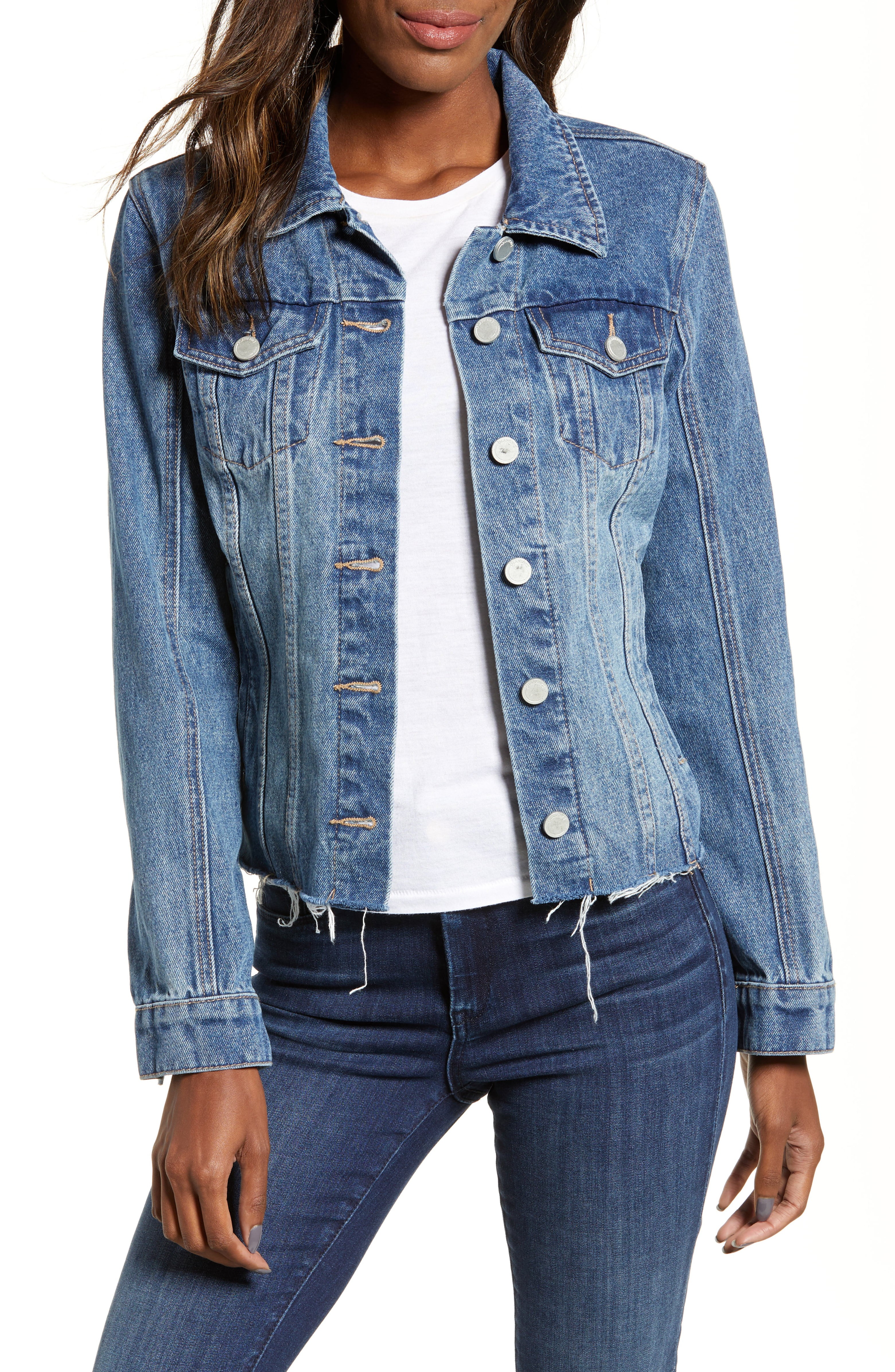 Zip Detail Denim JacketBLANKNYC | Nordstrom