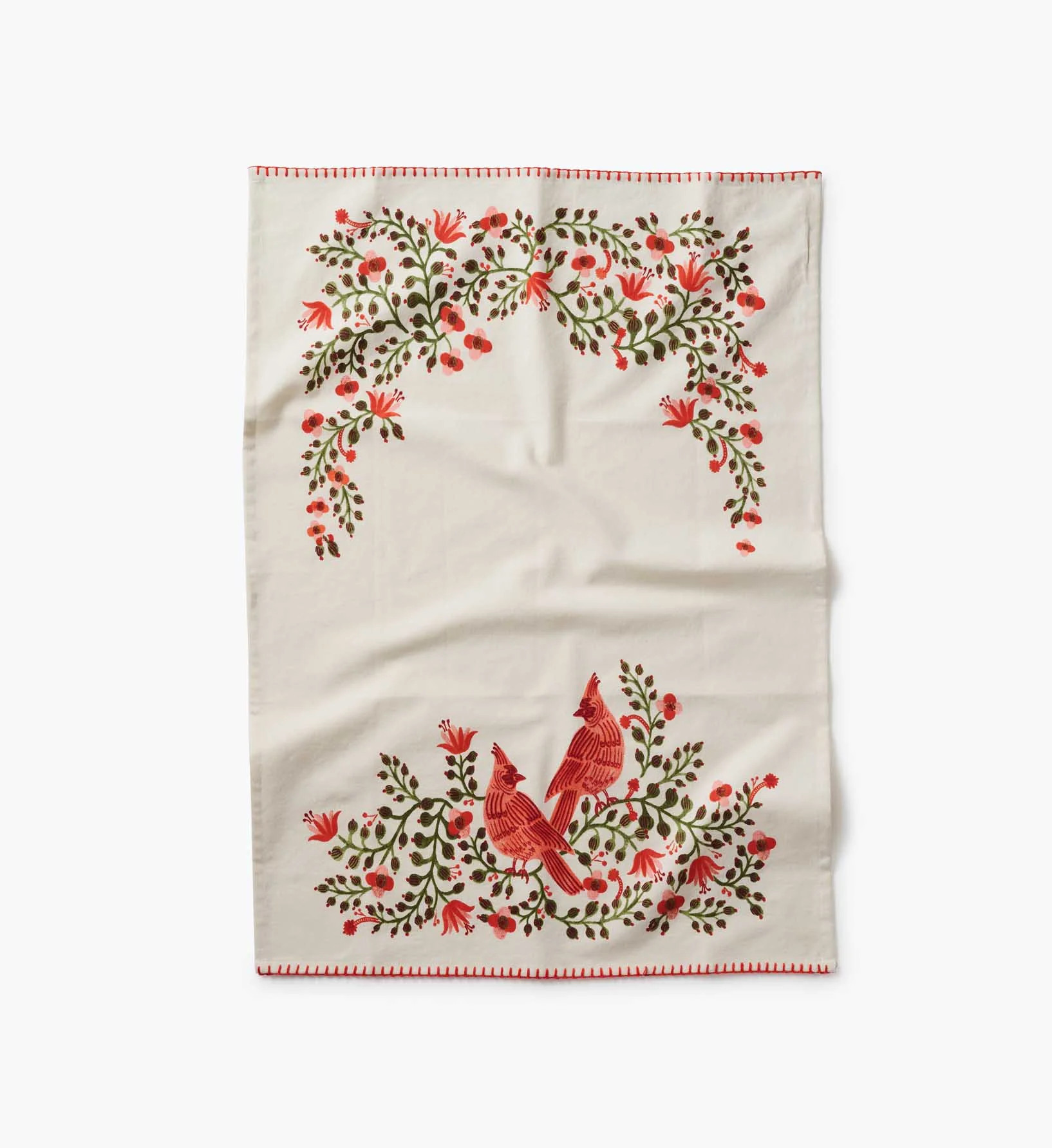 Holiday Tea Towel - Cardinals | Rifle Paper Co.