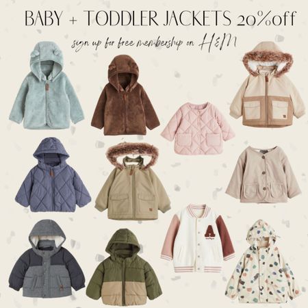 These cute outerwear jackets are 20% off until the 21st of september. Got some for my auggie since we will be traveling a lot in the next four months.

H&M offers a free membership and you receive rewards, and exclusive sales. Once you sign up you automatically receive the 20% off of your order for kids/baby/mens/womens outerwear, jackets. 

hurry these styles are absolutely adorable ✨

#ltkfall #ltkkids #ltkjackets #ltksalealert

#LTKbaby #LTKSale #LTKSeasonal
