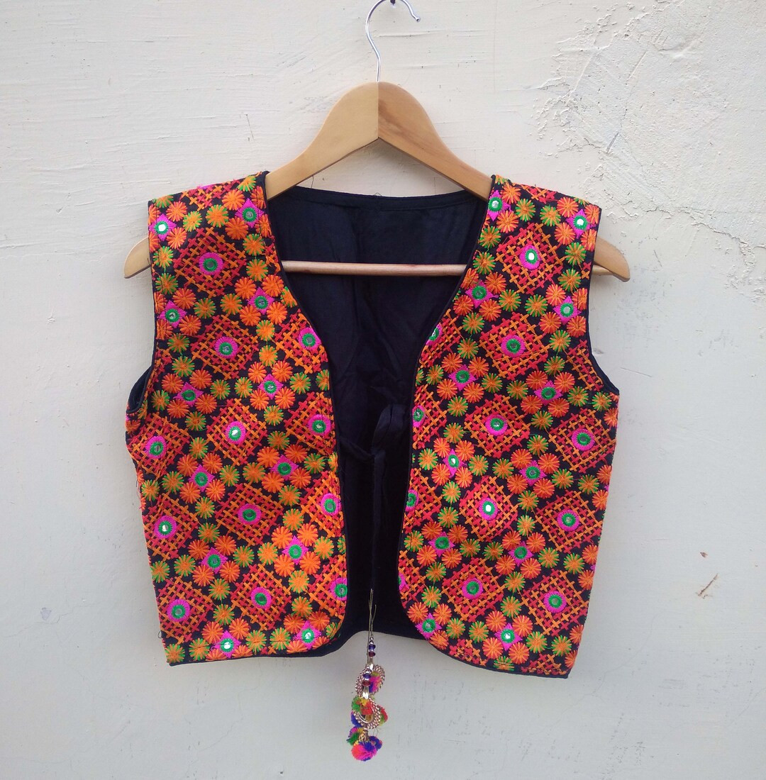 Indian Jacket, Embroidered Vintage Kutch Jacket, Women Vest Koti, Handmade Women Waistcoat, Tradi... | Etsy (US)