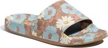 COACH Udele Floral Coated Canvas Slide Sandal | Nordstrom | Nordstrom