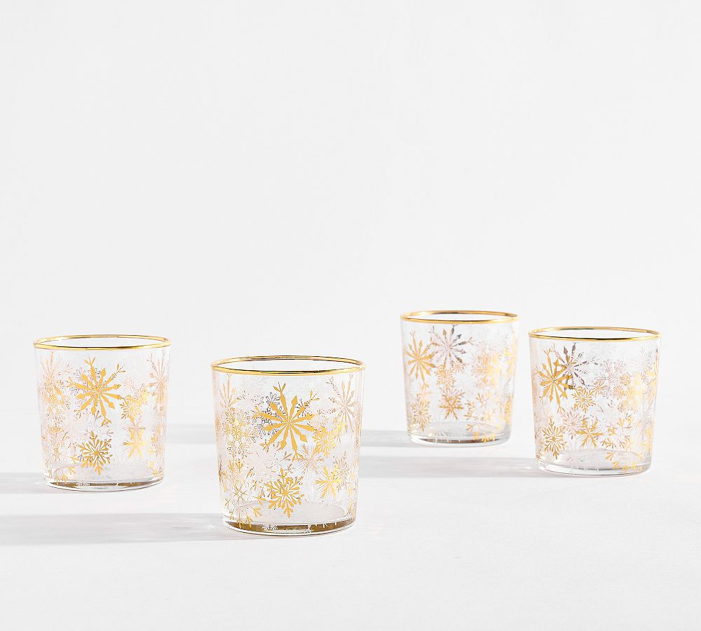 Snowflake Decal Cocktail Glasses - Set of 4 | Pottery Barn (US)