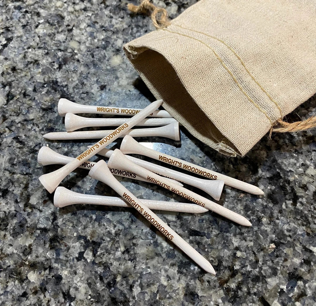 Personalized Golf Tees, Custom Laser Engraved Golf Tees 3.25 Natural Wood or White - Etsy | Etsy (US)