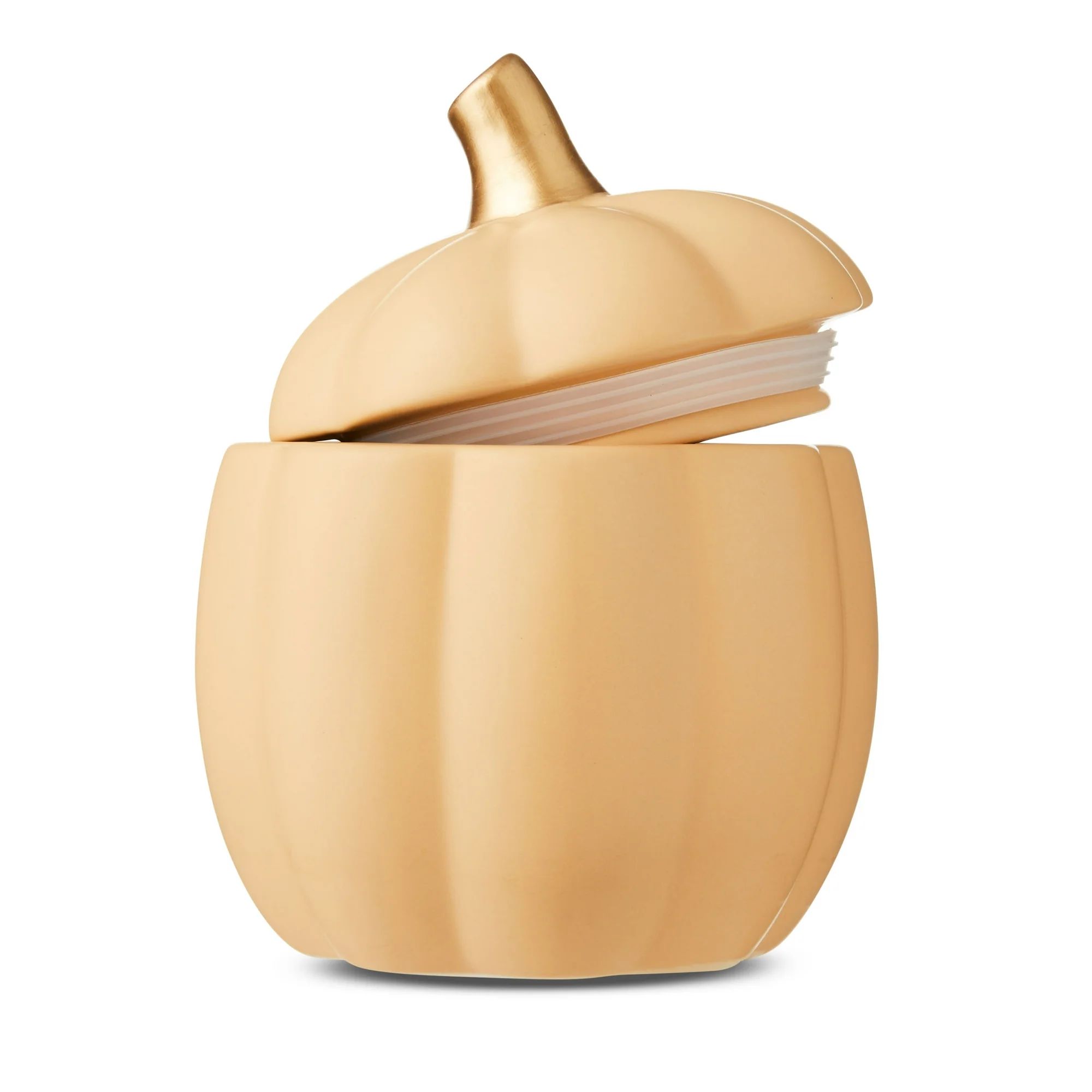 Harvest Orange Ceramic Pumpkin Jar, 7", by Way To Celebrate - Walmart.com | Walmart (US)