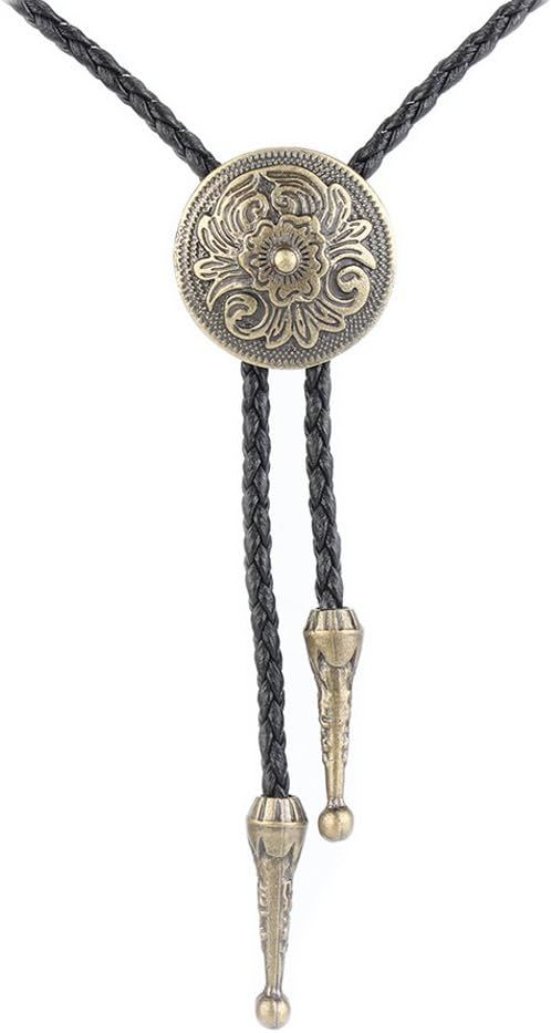 GelConnie Native American Bolo Tie Rodeo Cowboy Leather Necktie Western Necklace Costume Accessor... | Amazon (US)
