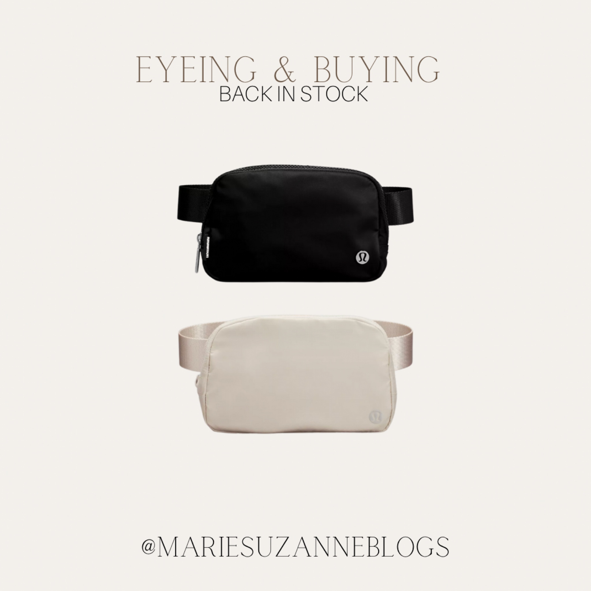 Back in stock! 
Lululemon belt bag, mariesuzanneblogs

#LTKunder50 #LTKtravel #LTKitbag