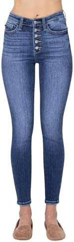 Judy Blue Women's High Waist Button Fly Skinny Jeans 82319 | Amazon (US)