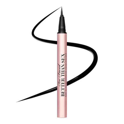 Too Faced Better Than Sex Easy Glide Liquid Eyeliner | Flake & Waterproof Liquid Eyeliner For Intense Pigment, 0.02 Fl Oz, Black | Amazon (US)