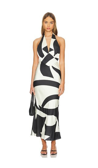 Citron Midi Dress in Black & Ivory | Revolve Clothing (Global)