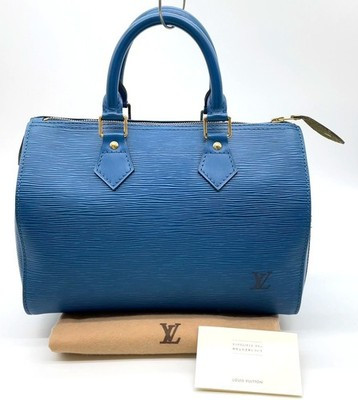 Auth Louis Vuitton Epi Toledo Blue Speedy 25 Boston Bag Handbag M43015 NS071315 | eBay | eBay US