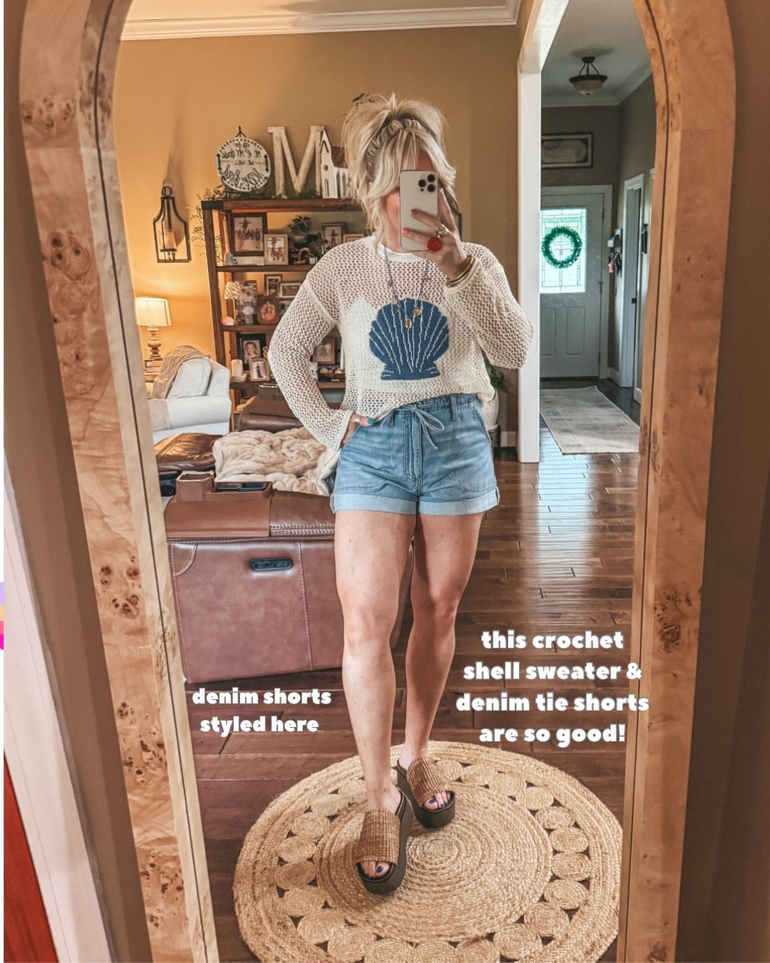 This crochet sweater is so cute. I’m in a medium. 
Denim shorts size 8 
#targetstyle #denimshorts #crochetsweater

#LTKootd #LTKOver40