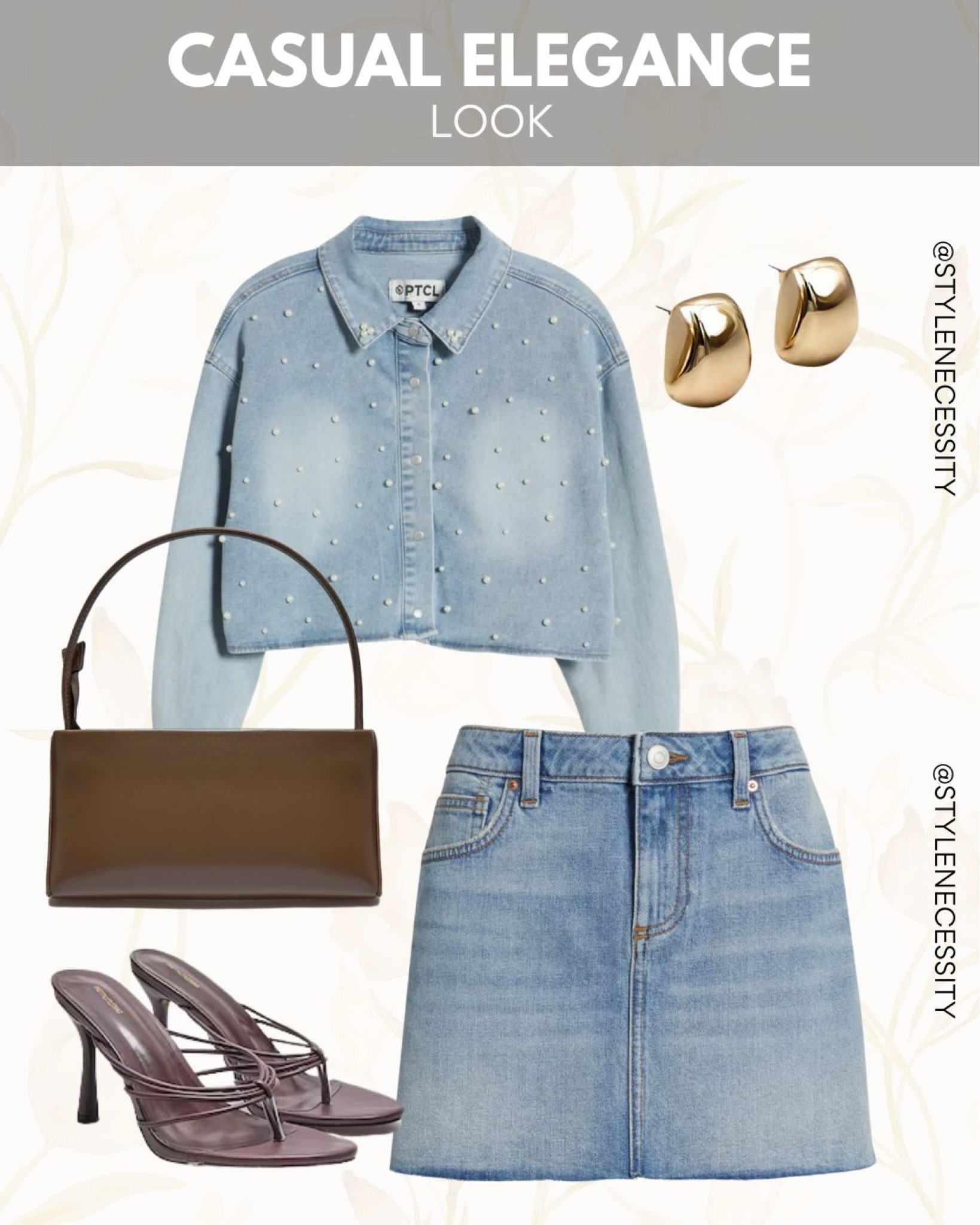 ✨ CASUAL ELEGANCE LOOK ✨

If there’s one outfit formula I swear by, it’s denim on denim with a touch of chic elegance! This look is all about effortless style, combining a pearl-embellished denim top with a classic mini skirt for that perfect mix of trendy yet timeless. Pair it with strappy heels, gold accessories, and a structured bag, and you’re ready for a day-to-night transition.

#DenimOnDenim #CasualChic #EffortlessStyle #MinimalistFashion #TrendyOutfit #StreetStyleInspo #DenimLover #FashionGoals #StyleNecessity #ChicAndTrendy #OOTD #StyleInspo #ClassyFashion #WardrobeEssentials #ElevatedCasual #FashionInfluencer #ModernMinimalism

#LTKspring #LTKuk #LTKstyletip