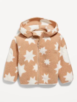 Unisex Printed Sherpa Zip-Front Hooded Jacket for Toddler | Old Navy (US)