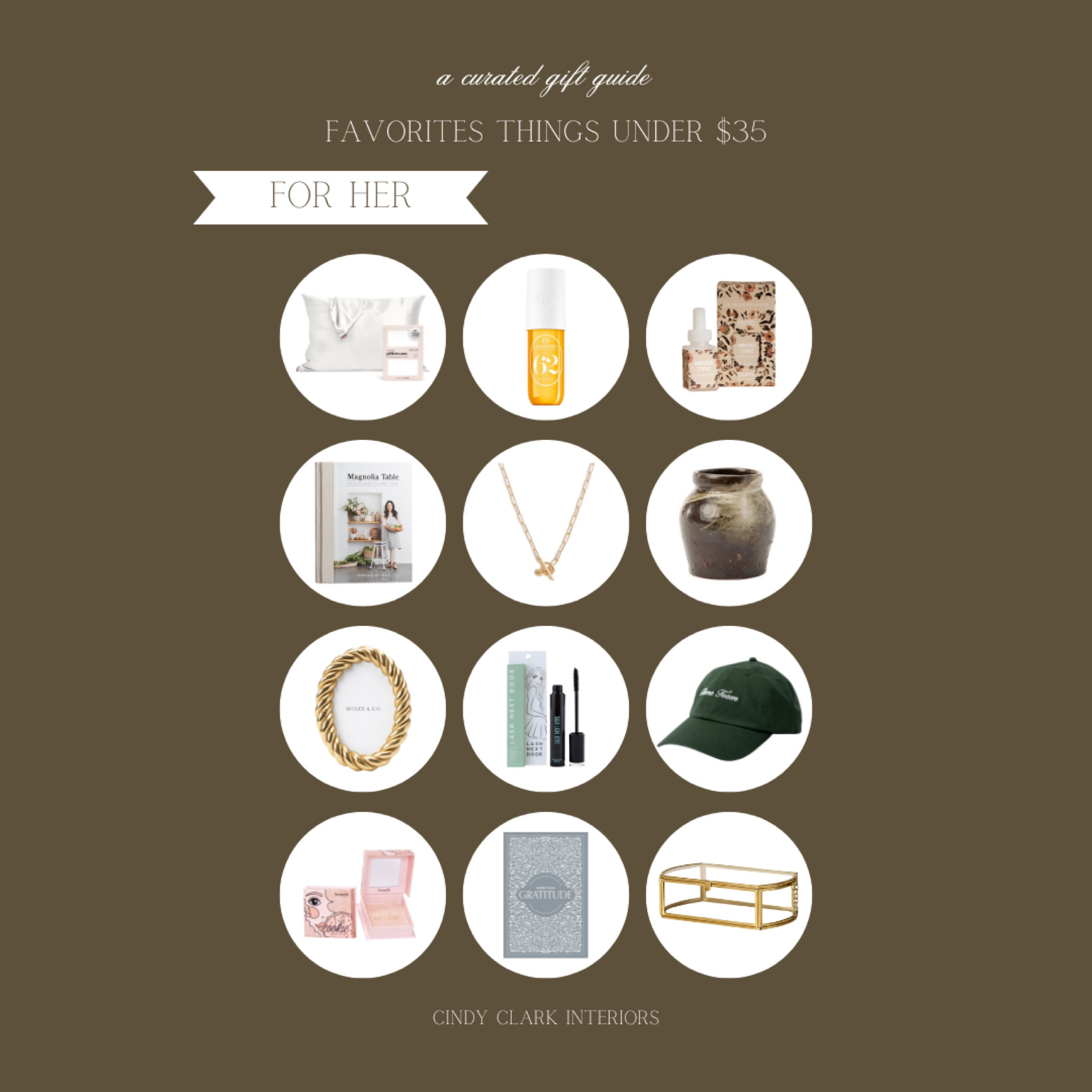 Holiday gift ideas for a “favorite things” party all of which are under $25!! I own almost all of these pieces and love them! 

#LTKGiftGuide #LTKHoliday #LTKStyleTip