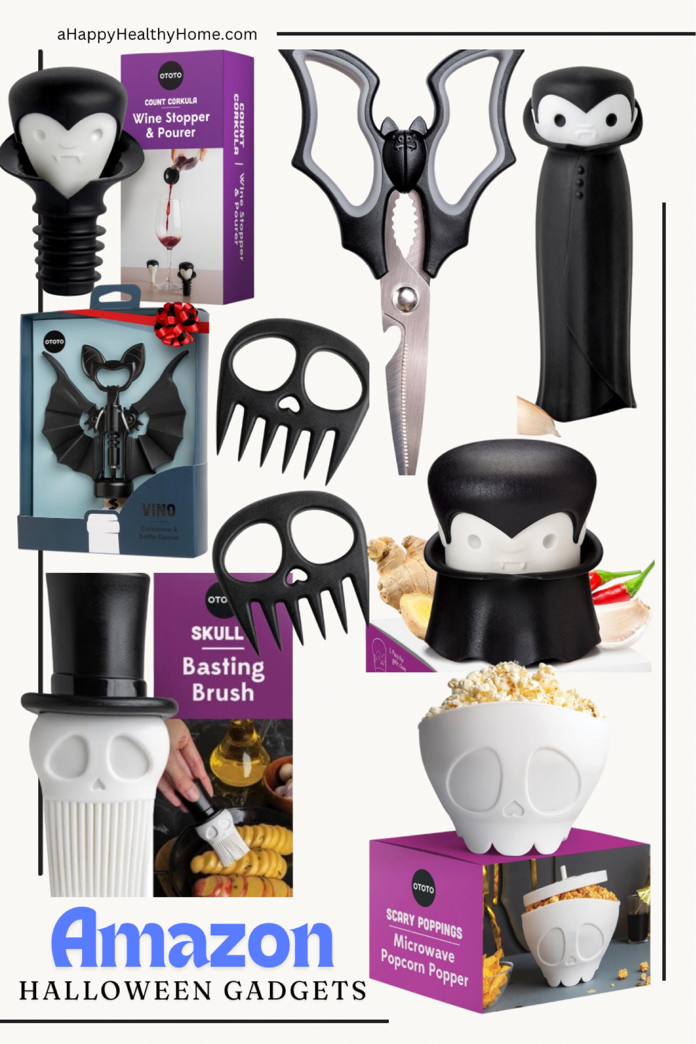 Get your kitchen Halloween-ready with these fun and spooky gadgets from Amazon! Whether you're hosting a party or just adding a touch of Halloween to your everyday cooking, these tools are perfect for the season. From vampire wine stoppers to skeleton basting brushes and popcorn poppers, these items bring a festive, spooky vibe to any kitchen. Shop now to add a dash of Halloween fun to your culinary adventures! #HalloweenGadgets #HalloweenKitchen #AmazonFinds #SpookyDecor #HalloweenFun

#LTKSaleAlert #LTKGiftGuide #LTKSeasonal