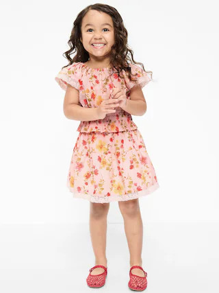 Printed Short-Sleeve Top and Skirt Set for Toddler Girls | Old Navy (US)