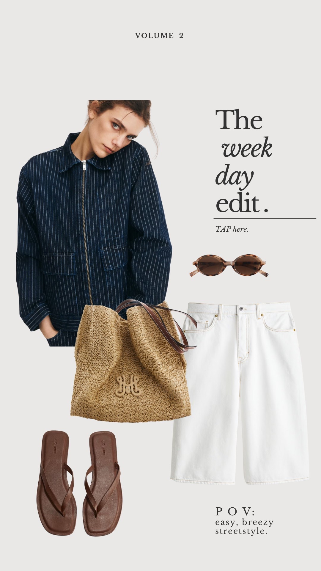 Weekday Edit: denim jacket, bermuda shorts, sandals, shopper

#LTKStyleTip #LTKOver40