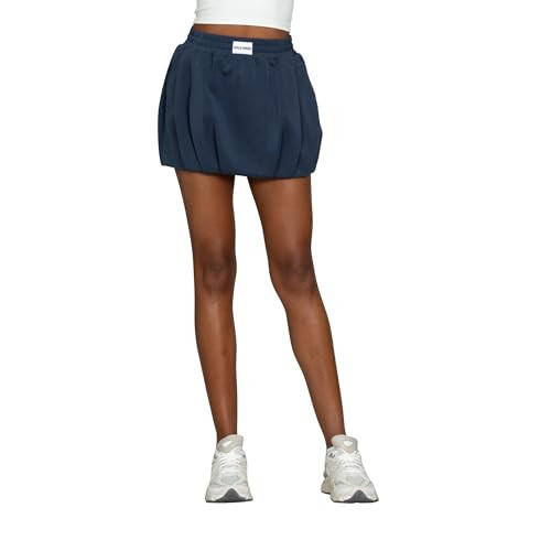 GOLD HINGE LuxeSoft Bubble Skirt Stone Navy M | Amazon (US)